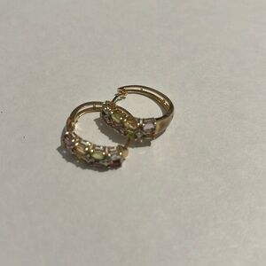 Euc: vintage earring multi color earring sterling 925 china